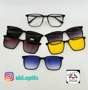 عینک طبی کاوردار کد ۱۲۲۰۷ مدل مستطیلی مگنتی ۵ کاوره